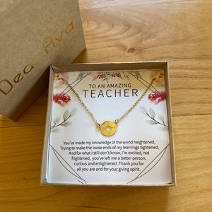 NWOT Dear Ava Teacher Necklace